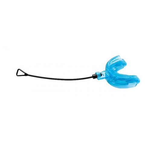 Shock Doctor Adult Double Braces Fit Strapped Blue Mouthguard Shock Doctor Adult Double Braces Fit Strapped Blue Mouthguard