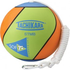 Tachikara STMB Sof-T Rubber Tetherball, Lime Green/Blue/Orange