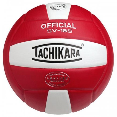Tachikara SV-18S Official Indoor Volleyball, White/Scarlet Tachikara SV-18S Official Indoor Volleyball, White/Scarlet