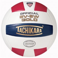 Tachikara SV-5W Gold Indoor Volleyball, Red/White/Blue