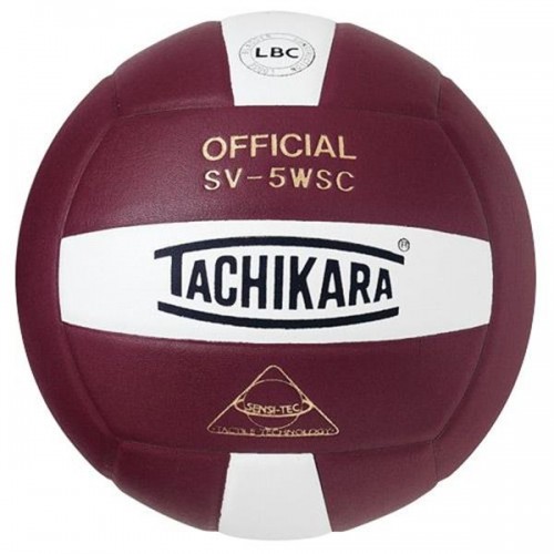 Tachikara SV-5WSC Indoor Volleyball, Cardinal/White Tachikara SV-5WSC Indoor Volleyball, Cardinal/White