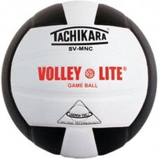 Tachikara Volley-Lite Indoor Volleyball, Black/White