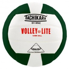 Tachikara Volley-Lite Indoor Volleyball, Dark Green/White