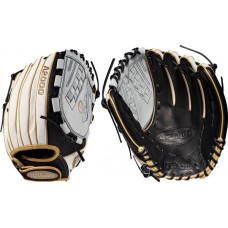 Wilson 12.5'' V125 A2000 SuperSkin Series Fastpitch White/Black/Gold Glove