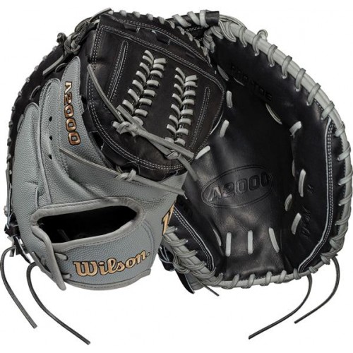 Wilson 34'' A2000 SuperSkin Series Fastpitch Catcher's Mitt Grey/Black 2021 Wilson 34'' A2000 SuperSkin Series Fastpitch Catcher's Mitt Grey/Black 2021