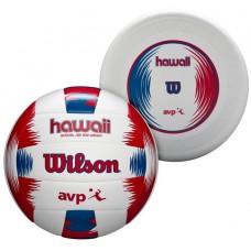 Wilson Hawaii AVP Malibu Outdoor Volleyball w/ Maroon/Blue/White Disc
