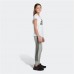 adidas Girls' 3 Stripe Medium Grey Heather Joggers