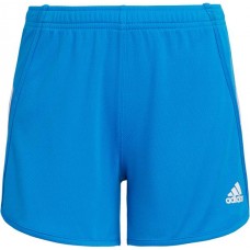 Adidas Girls' 3 Stripe Mesh Blue Rush Short
