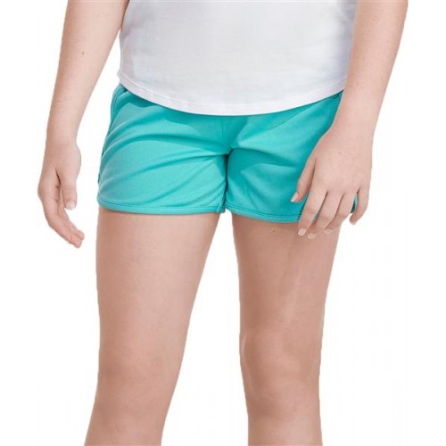 Adidas Girls' 3 Stripe Mesh Semi Mint Rush Short Adidas Girls' 3 Stripe Mesh Semi Mint Rush Short