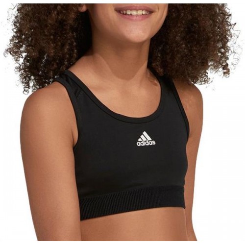 adidas Girls' AEROREADY TechFit Black Bra adidas Girls' AEROREADY TechFit Black Bra