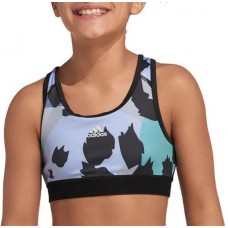 adidas Girls' AEROREADY TechFit Leopard Print Bra