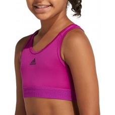 adidas Girls' AEROREADY TechFit Sonic Fuschia Bra