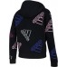 adidas Girls' Badge of Sport Print Black/Purple Hoodie adidas Girls' Badge of Sport Print Black/Purple Hoodie