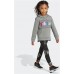 adidas Girls' Brand Love Badge of Sport Black/Silver Tights
