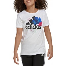 adidas Girls' Graphic White T-Shirt adidas Girls' Graphic White T-Shirt