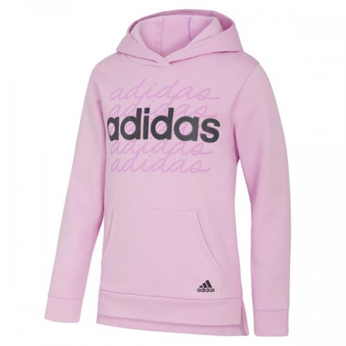 adidas Girls' HO21 Cotton Fleece Clear Lilac Hoodie adidas Girls' HO21 Cotton Fleece Clear Lilac Hoodie