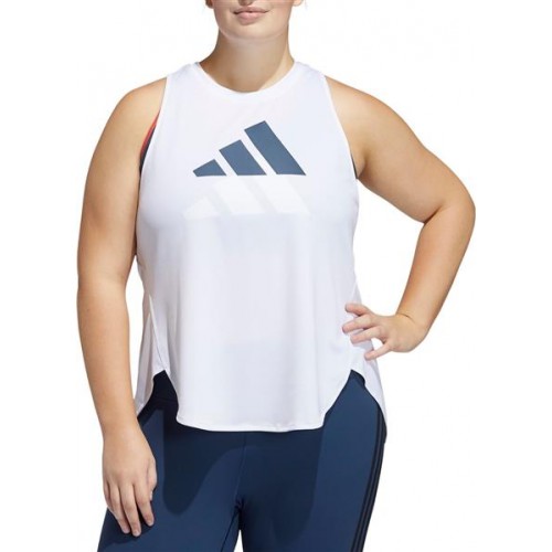 adidas Originals Women's 3 Bar Logo Tank White/Red/Navy Top adidas Originals Women's 3 Bar Logo Tank White/Red/Navy Top
