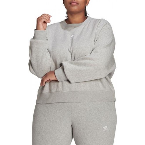 adidas Originals Women's Essentials Fleece Medium Grey Heather Crew adidas Originals Women's Essentials Fleece Medium Grey Heather Crew