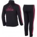 adidas Toddler Classic Tricot Jacket and Jogger Pants Black/Real Magenta Set