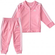 adidas Toddler Classic Tricot Jacket and Jogger Pants Light Pink Set adidas Toddler Classic Tricot Jacket and Jogger Pants Light Pink Set