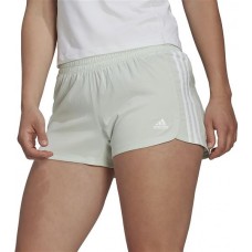adidas Women's 3-Stripes Pacer Woven Linen Green Shorts