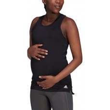 adidas Women's AEROREADY Primegreen Designed 2 Move Sport Maternity Tank Black/White Top adidas Women's AEROREADY Primegreen Designed 2 Move Sport Maternity Tank Black/White Top