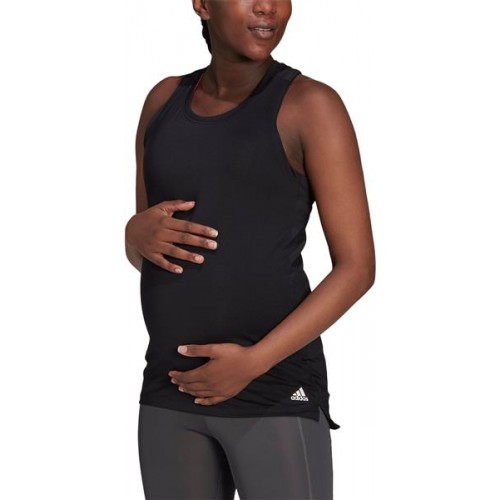 adidas Women's AEROREADY Primegreen Designed 2 Move Sport Maternity Tank Black/White Top adidas Women's AEROREADY Primegreen Designed 2 Move Sport Maternity Tank Black/White Top