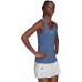 adidas Women's AEROREADY Tennis Y-Tank Crew Blue/White Top