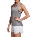 adidas Women's Club Tieback Tennis Dark Grey Heather Tank adidas Women's Club Tieback Tennis Dark Grey Heather Tank