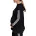 adidas Women's Cotton 3 Stripes Maternity Black/White Hoodie