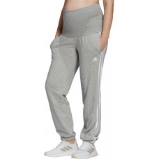 adidas Women's Cotton 3-Stripes Maternity Medium Grey Heather/White Pants