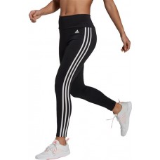 adidas Women's Designed to Move High-Rise 3-Stripes 7/8 Sport Black/White Tights adidas Women's Designed to Move High-Rise 3-Stripes 7/8 Sport Black/White Tights