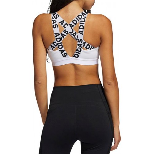 adidas Women's Don't Rest Branded White/Black 2 Bra adidas Women's Don't Rest Branded White/Black 2 Bra