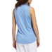 adidas Women's Essential Mock Neck Golf Blue Rush/White Polo