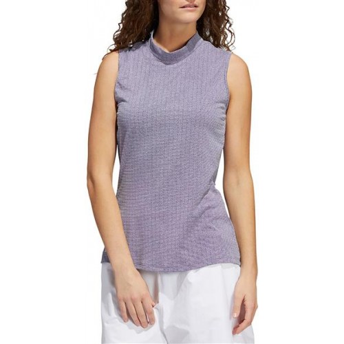 adidas Women's Essential Mock Neck Golf Legacy Indigo/White Polo adidas Women's Essential Mock Neck Golf Legacy Indigo/White Polo