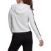 adidas Women's Essentials 3-Stripes Cropped White/Black Hoodie