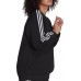 adidas Women's Essentials 3-Stripes Fleece Black/White Sweatshirt adidas Women's Essentials 3-Stripes Fleece Black/White Sweatshirt
