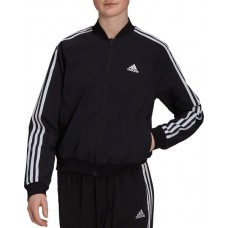 adidas Women's Essentials 3-Stripes Woven Track Black/White Jacket