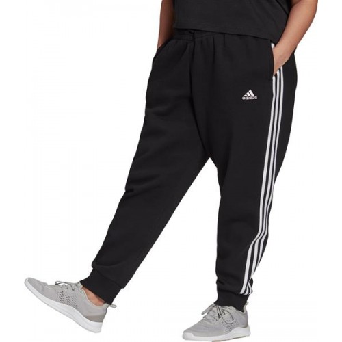 adidas Women's Essentials Fleece 3-Stripes Black/White 2 Pants adidas Women's Essentials Fleece 3-Stripes Black/White 2 Pants