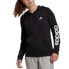 adidas Women's Essentials Full-Zip Black/White Hoodie adidas Women's Essentials Full-Zip Black/White Hoodie