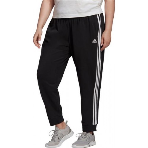 adidas Women's Essentials Single Jersey 3-Stripes Jogger Black Pants adidas Women's Essentials Single Jersey 3-Stripes Jogger Black Pants