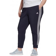 adidas Women's Essentials Single Jersey 3-Stripes Jogger Ink/White Stripe Pants adidas Women's Essentials Single Jersey 3-Stripes Jogger Ink/White Stripe Pants