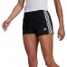 adidas Women's Essentials Slim 3-Stripes Black/White Shorts adidas Women's Essentials Slim 3-Stripes Black/White Shorts