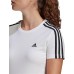 adidas Women's Essentials Slim 3-Stripes White/Black T-Shirt