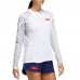 adidas Women's HEAT.RDY USA Long Sleeve Mock Neck Golf White/Grey T-Shirt