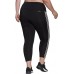 Adidas Women's High Rise 3-Stripes 7/8 Plus Size Black/White Tights Adidas Women's High Rise 3-Stripes 7/8 Plus Size Black/White Tights