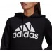 adidas Women's Loungewear Essentials Logo Fleece Black/White Hoodie adidas Women's Loungewear Essentials Logo Fleece Black/White Hoodie