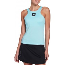 adidas Women's Paris Tennis Y-Tank Pulse Aqua/Black Top adidas Women's Paris Tennis Y-Tank Pulse Aqua/Black Top