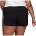 Adidas Women's Plus Pacer Woven Black/White Shorts Adidas Women's Plus Pacer Woven Black/White Shorts