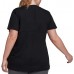 adidas Women's Plus Size Sport Black/White T-Shirt